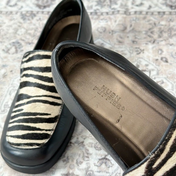 Hush Puppies Genuine Leather Zebra Print Calf Hair Loafers - Picture 10 of 12